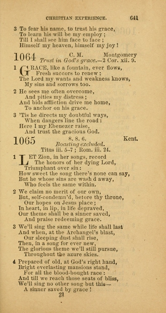 The Baptist Hymn Book: comprising a large and choice collection of psalms, hymns and spiritual songs, adapted to the faith and order of the Old School, or Primitive Baptists (2nd stereotype Ed.) page 643