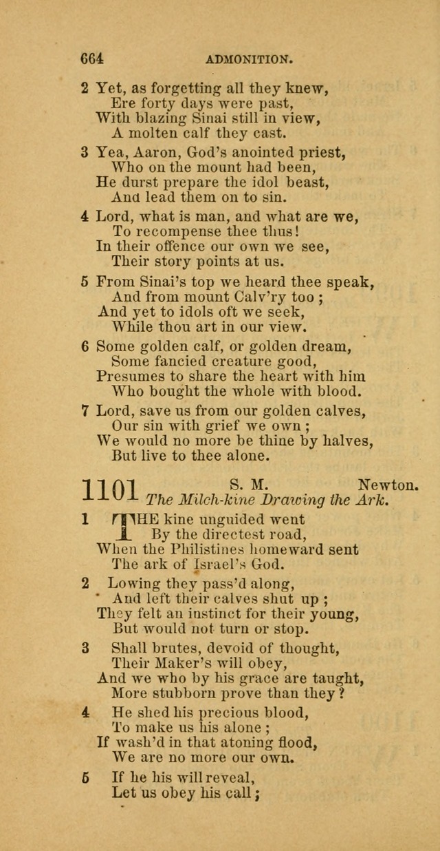 The Baptist Hymn Book: comprising a large and choice collection of psalms, hymns and spiritual songs, adapted to the faith and order of the Old School, or Primitive Baptists (2nd stereotype Ed.) page 666