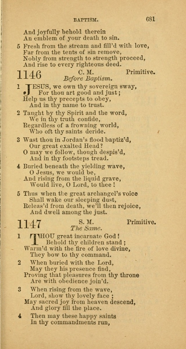 The Baptist Hymn Book: comprising a large and choice collection of psalms, hymns and spiritual songs, adapted to the faith and order of the Old School, or Primitive Baptists (2nd stereotype Ed.) page 683