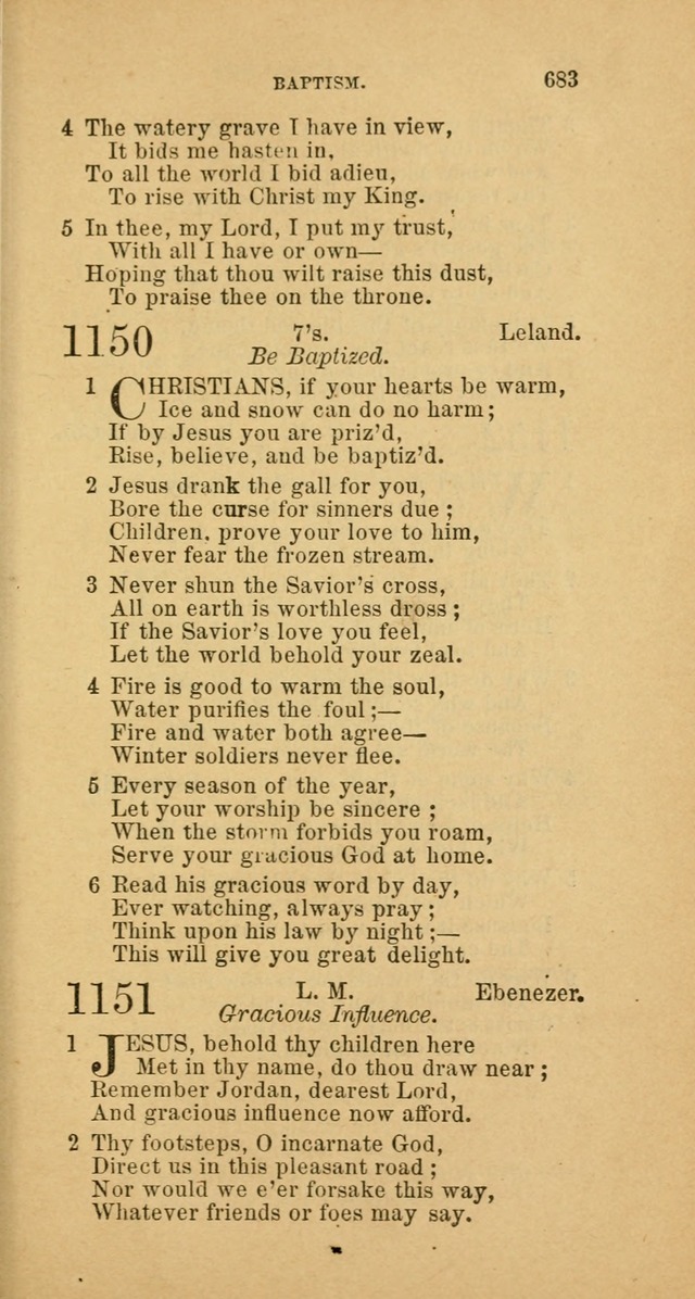 The Baptist Hymn Book: comprising a large and choice collection of psalms, hymns and spiritual songs, adapted to the faith and order of the Old School, or Primitive Baptists (2nd stereotype Ed.) page 685