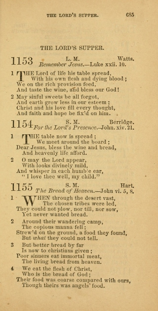 The Baptist Hymn Book: comprising a large and choice collection of psalms, hymns and spiritual songs, adapted to the faith and order of the Old School, or Primitive Baptists (2nd stereotype Ed.) page 687