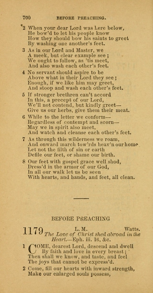 The Baptist Hymn Book: comprising a large and choice collection of psalms, hymns and spiritual songs, adapted to the faith and order of the Old School, or Primitive Baptists (2nd stereotype Ed.) page 702