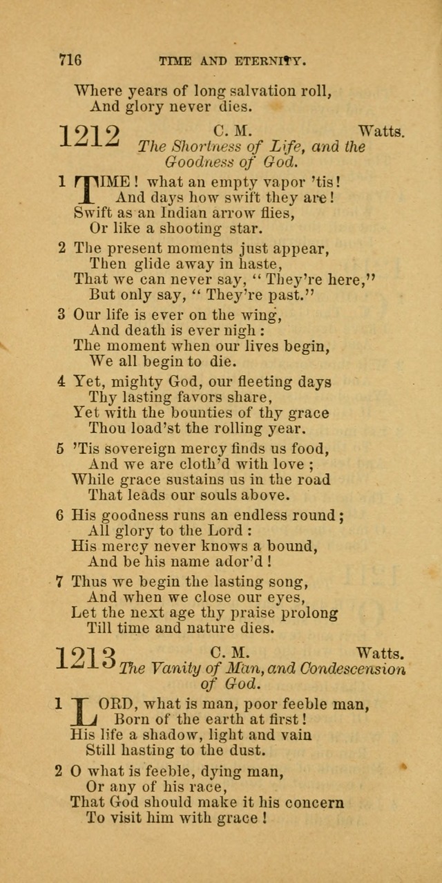 The Baptist Hymn Book: comprising a large and choice collection of psalms, hymns and spiritual songs, adapted to the faith and order of the Old School, or Primitive Baptists (2nd stereotype Ed.) page 718