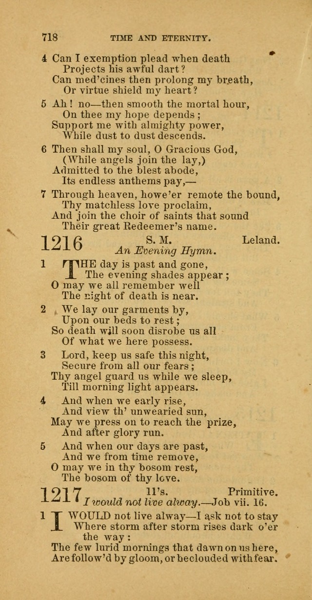 The Baptist Hymn Book: comprising a large and choice collection of psalms, hymns and spiritual songs, adapted to the faith and order of the Old School, or Primitive Baptists (2nd stereotype Ed.) page 720