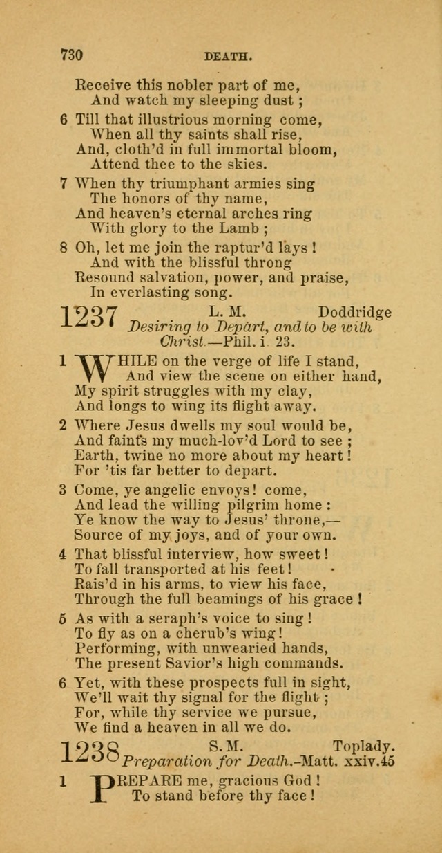 The Baptist Hymn Book: comprising a large and choice collection of psalms, hymns and spiritual songs, adapted to the faith and order of the Old School, or Primitive Baptists (2nd stereotype Ed.) page 734