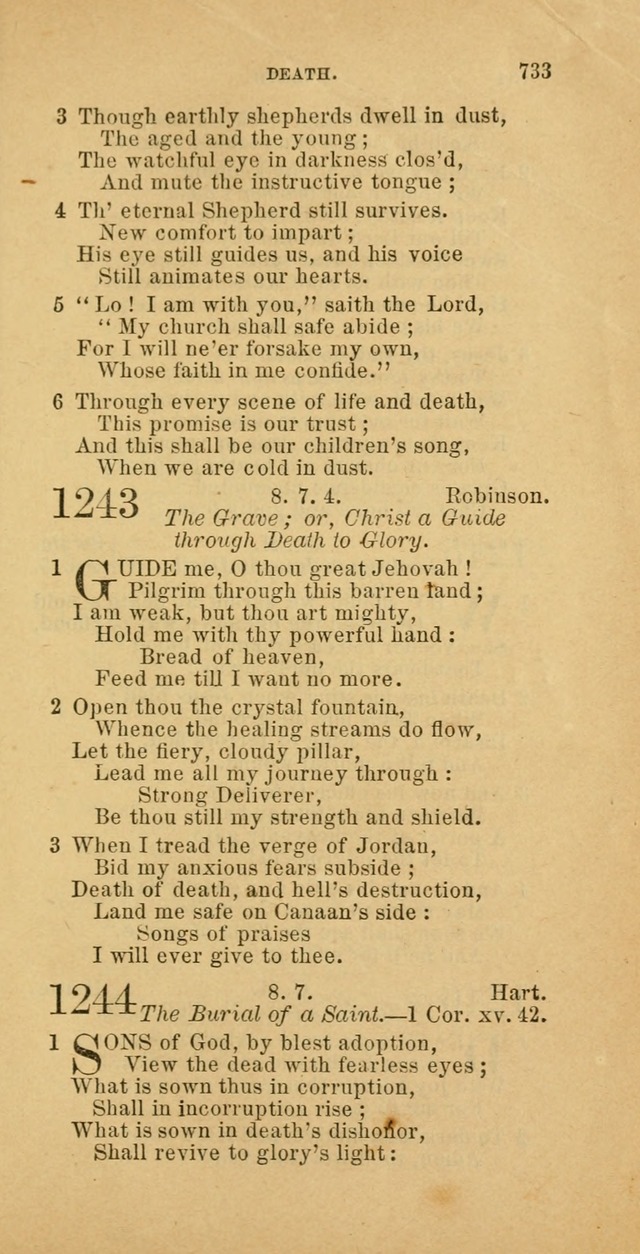 The Baptist Hymn Book: comprising a large and choice collection of psalms, hymns and spiritual songs, adapted to the faith and order of the Old School, or Primitive Baptists (2nd stereotype Ed.) page 737