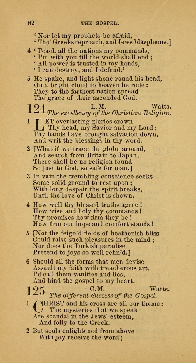 The Baptist Hymn Book: comprising a large and choice collection of psalms, hymns and spiritual songs, adapted to the faith and order of the Old School, or Primitive Baptists (2nd stereotype Ed.) page 82