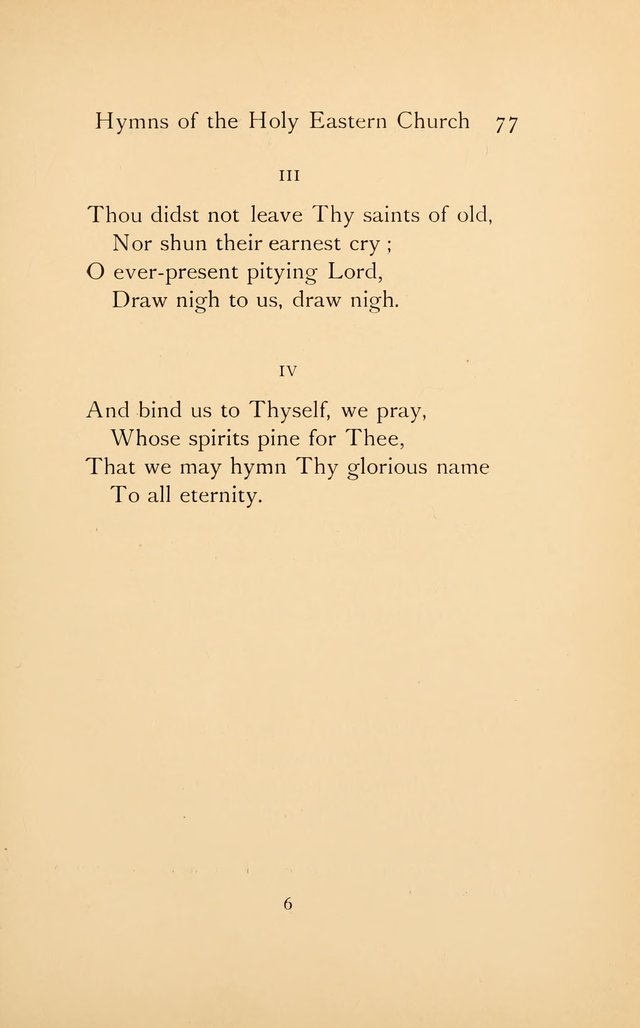 Hymns of the Holy Eastern Church: translated from the service books with introductory chapters on the history, doctrine, and worship of the church page 77