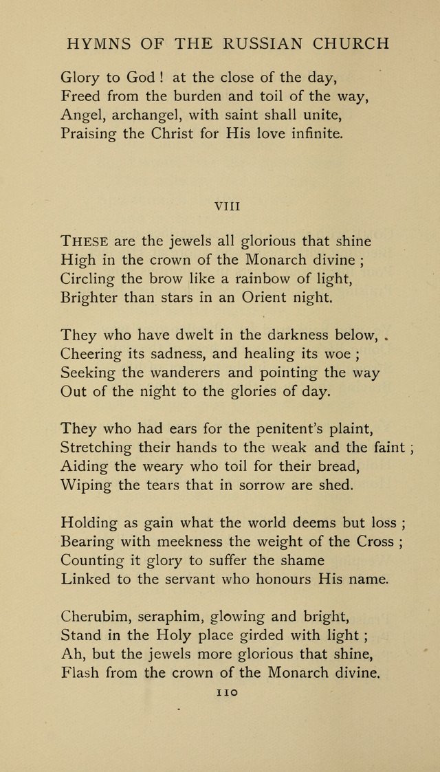 Hymns of the Russian Church: being translations, centos, and suggestions from the Greek office books with an introduction page 110