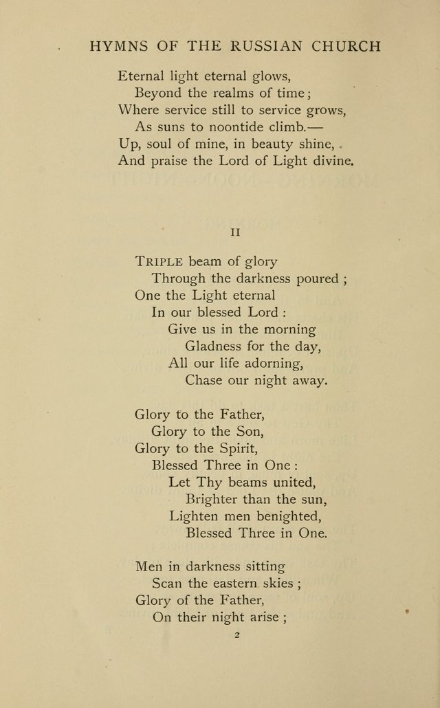 Hymns of the Russian Church: being translations, centos, and suggestions from the Greek office books with an introduction page 2