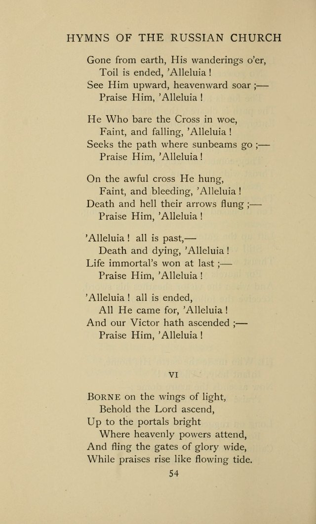 Hymns of the Russian Church: being translations, centos, and suggestions from the Greek office books with an introduction page 54