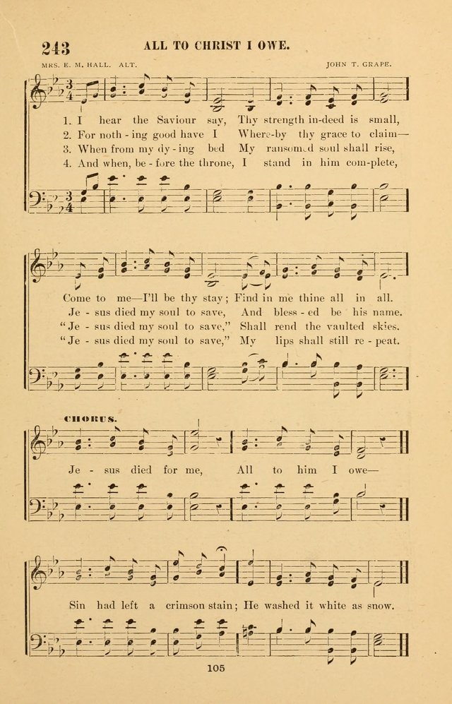 The Brethren Hymnody: with tunes for the sanctuary, Sunday-school, prayer meeting and home circle page 105