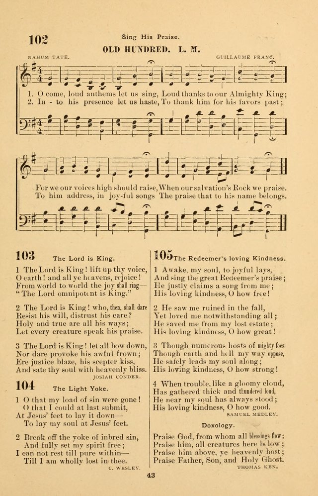 The Brethren Hymnody: with tunes for the sanctuary, Sunday-school, prayer meeting and home circle page 43