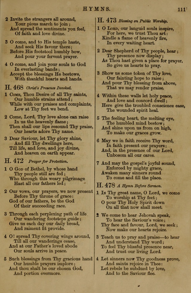 Book of Hymns and Tunes, comprising the psalms and hymns for the worship of God, approved by the general assembly of 1866, arranged with appropriate tunes... by authority of the assembly of 1873 page 107