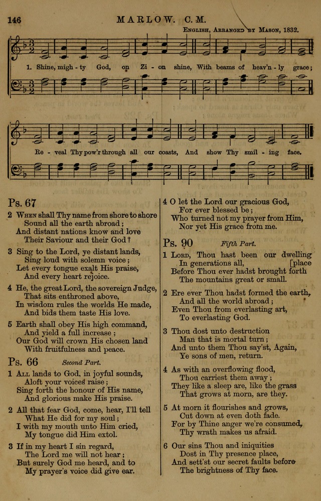 Book of Hymns and Tunes, comprising the psalms and hymns for the worship of God, approved by the general assembly of 1866, arranged with appropriate tunes... by authority of the assembly of 1873 page 142