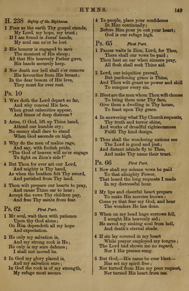 Book of Hymns and Tunes, comprising the psalms and hymns for the worship of God, approved by the general assembly of 1866, arranged with appropriate tunes... by authority of the assembly of 1873 page 145