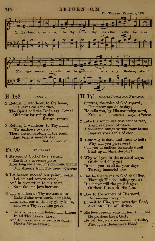 Book of Hymns and Tunes, comprising the psalms and hymns for the worship of God, approved by the general assembly of 1866, arranged with appropriate tunes... by authority of the assembly of 1873 page 168