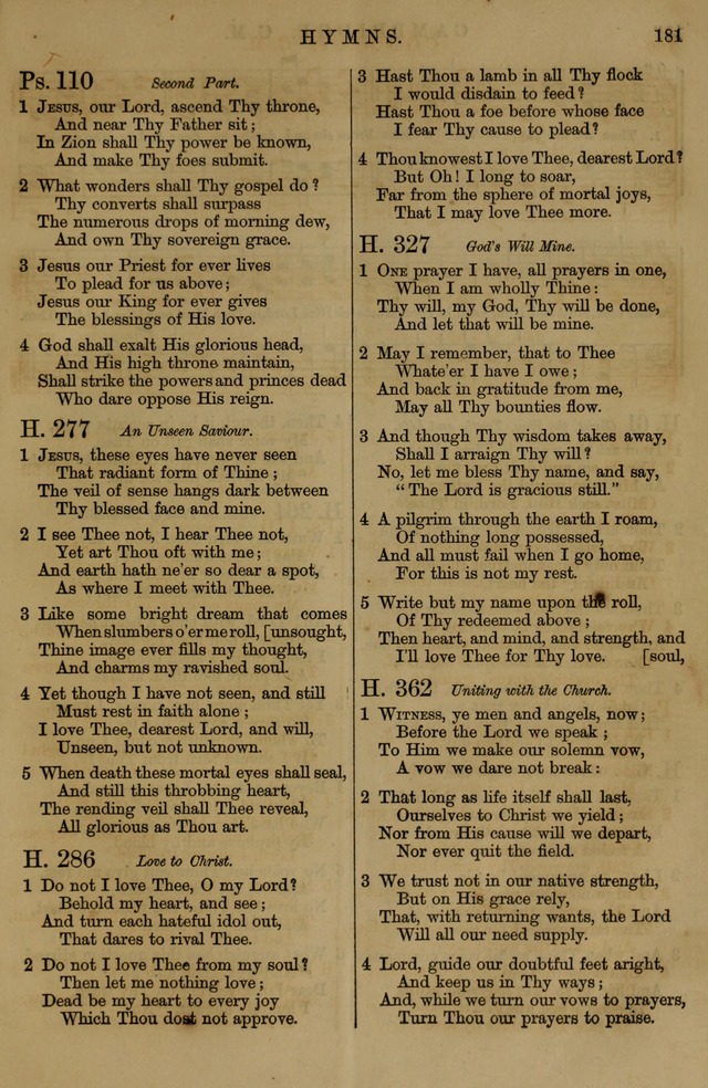 Book of Hymns and Tunes, comprising the psalms and hymns for the worship of God, approved by the general assembly of 1866, arranged with appropriate tunes... by authority of the assembly of 1873 page 179