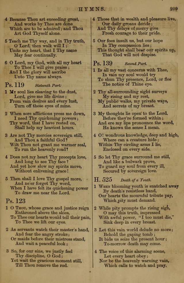 Book of Hymns and Tunes, comprising the psalms and hymns for the worship of God, approved by the general assembly of 1866, arranged with appropriate tunes... by authority of the assembly of 1873 page 207