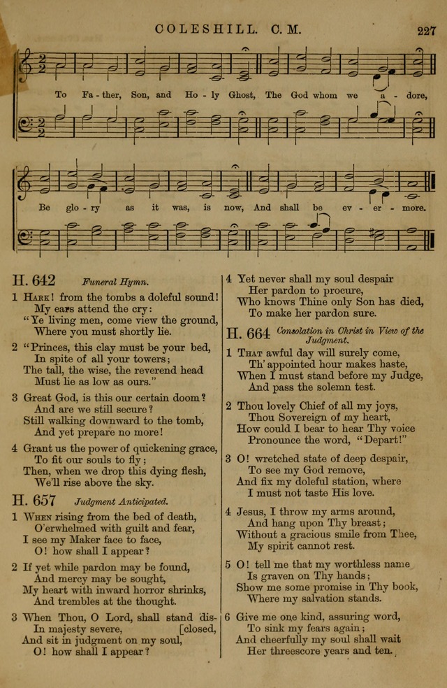 Book of Hymns and Tunes, comprising the psalms and hymns for the worship of God, approved by the general assembly of 1866, arranged with appropriate tunes... by authority of the assembly of 1873 page 225