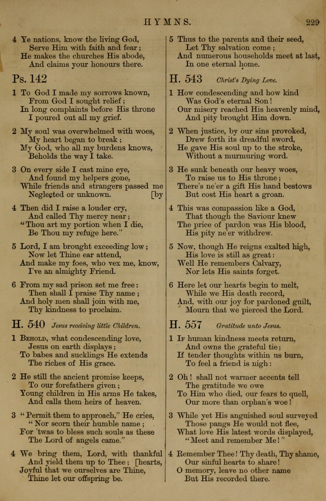 Book of Hymns and Tunes, comprising the psalms and hymns for the worship of God, approved by the general assembly of 1866, arranged with appropriate tunes... by authority of the assembly of 1873 page 227