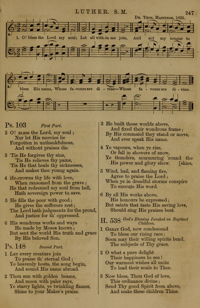 Book of Hymns and Tunes, comprising the psalms and hymns for the worship of God, approved by the general assembly of 1866, arranged with appropriate tunes... by authority of the assembly of 1873 page 245