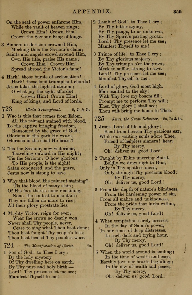 Book of Hymns and Tunes, comprising the psalms and hymns for the worship of God, approved by the general assembly of 1866, arranged with appropriate tunes... by authority of the assembly of 1873 page 353