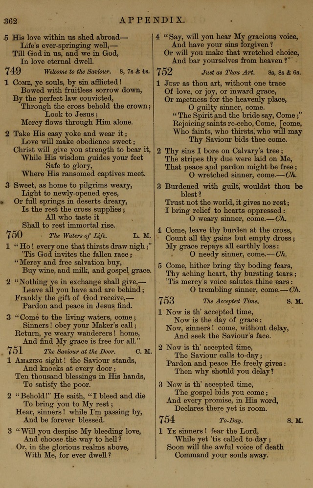 Book of Hymns and Tunes, comprising the psalms and hymns for the worship of God, approved by the general assembly of 1866, arranged with appropriate tunes... by authority of the assembly of 1873 page 360