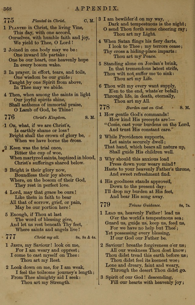 Book of Hymns and Tunes, comprising the psalms and hymns for the worship of God, approved by the general assembly of 1866, arranged with appropriate tunes... by authority of the assembly of 1873 page 366