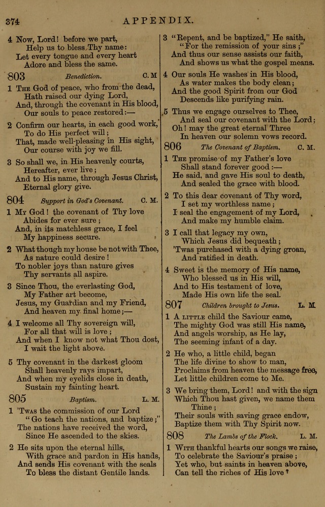 Book of Hymns and Tunes, comprising the psalms and hymns for the worship of God, approved by the general assembly of 1866, arranged with appropriate tunes... by authority of the assembly of 1873 page 372