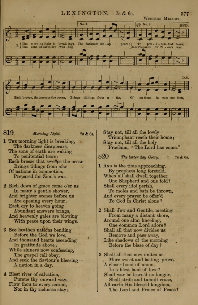 Book of Hymns and Tunes, comprising the psalms and hymns for the worship of God, approved by the general assembly of 1866, arranged with appropriate tunes... by authority of the assembly of 1873 page 375