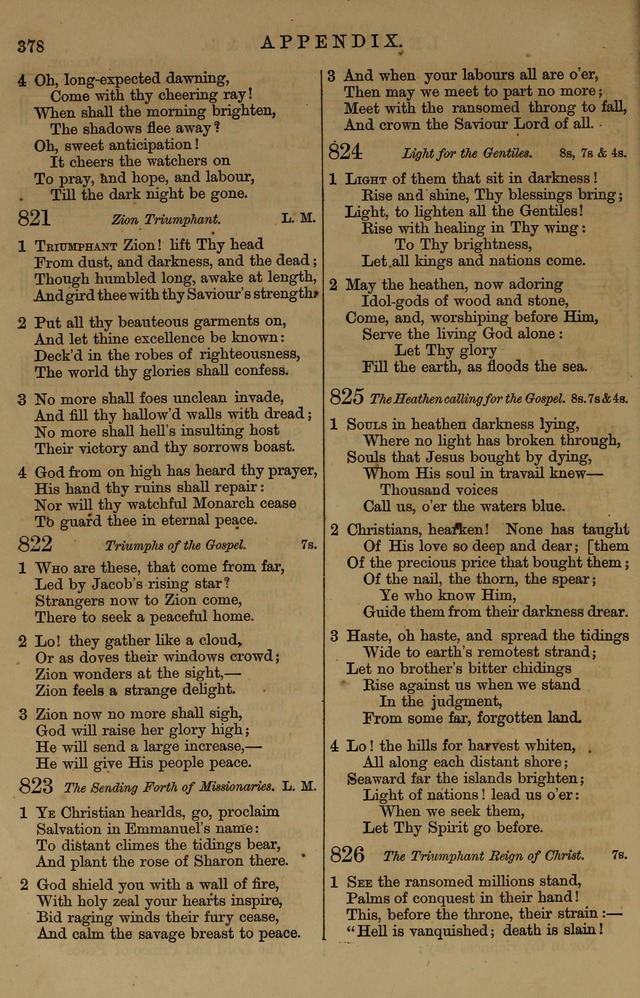 Book of Hymns and Tunes, comprising the psalms and hymns for the worship of God, approved by the general assembly of 1866, arranged with appropriate tunes... by authority of the assembly of 1873 page 376