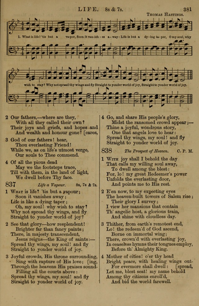 Book of Hymns and Tunes, comprising the psalms and hymns for the worship of God, approved by the general assembly of 1866, arranged with appropriate tunes... by authority of the assembly of 1873 page 379