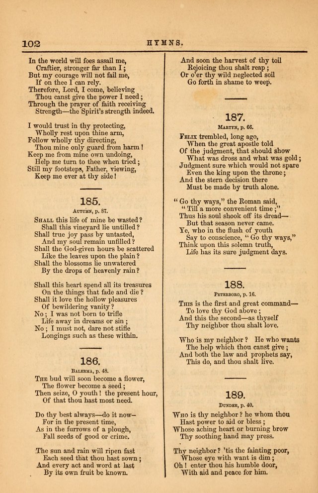 A Book of Hymns and Tunes: for the Sunday-School, the Congregation and Home: 2nd ed. page 111