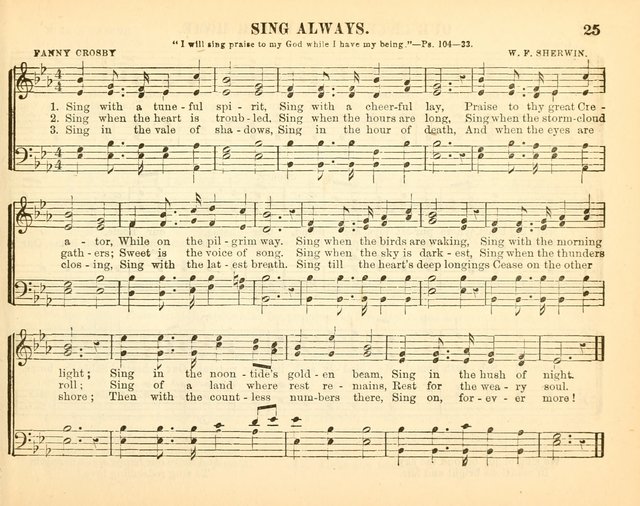 Bright Jewels for the Sunday School: a new collection of Sunday School songs written expressly for this work, many of which are the latest compositions of William B. Bradbury... page 30