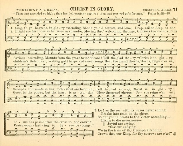 Bright Jewels for the Sunday School: a new collection of Sunday School songs written expressly for this work, many of which are the latest compositions of William B. Bradbury... page 76