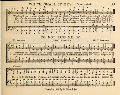 The Beacon Light: a collection of Hymns and Tunes for Sunday School page 33