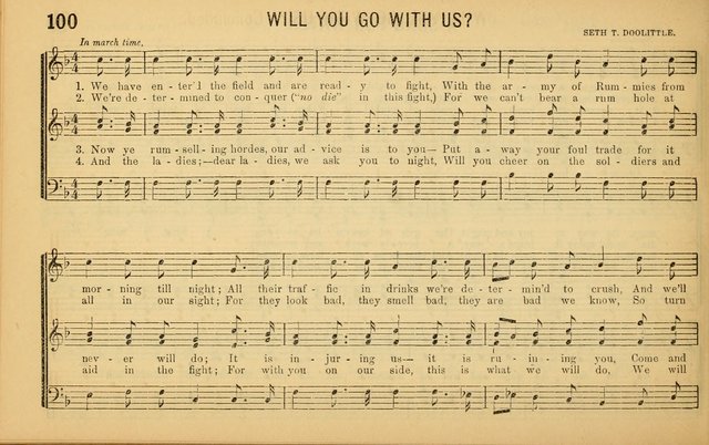 Bugle Notes for the Temperance Army: a collection of songs, quartettes, and glees, adapted to the use of all temperance gatherings, glee clubs, etc. ... page 101