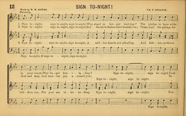 Bugle Notes for the Temperance Army: a collection of songs, quartettes, and glees, adapted to the use of all temperance gatherings, glee clubs, etc. ... page 13