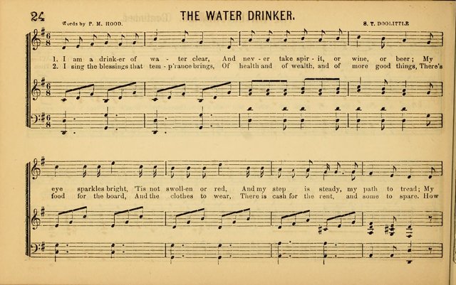 Bugle Notes for the Temperance Army: a collection of songs, quartettes, and glees, adapted to the use of all temperance gatherings, glee clubs, etc. ... page 25