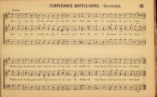 Bugle Notes for the Temperance Army: a collection of songs, quartettes, and glees, adapted to the use of all temperance gatherings, glee clubs, etc. ... page 32