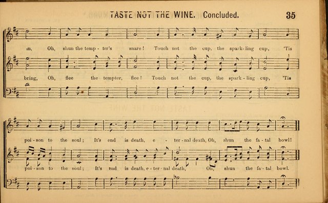 Bugle Notes for the Temperance Army: a collection of songs, quartettes, and glees, adapted to the use of all temperance gatherings, glee clubs, etc. ... page 36