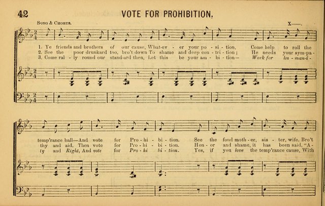 Bugle Notes for the Temperance Army: a collection of songs, quartettes, and glees, adapted to the use of all temperance gatherings, glee clubs, etc. ... page 43