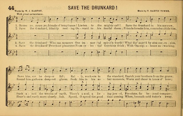 Bugle Notes for the Temperance Army: a collection of songs, quartettes, and glees, adapted to the use of all temperance gatherings, glee clubs, etc. ... page 45