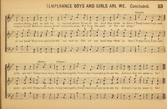 Bugle Notes for the Temperance Army: a collection of songs, quartettes, and glees, adapted to the use of all temperance gatherings, glee clubs, etc. ... page 54