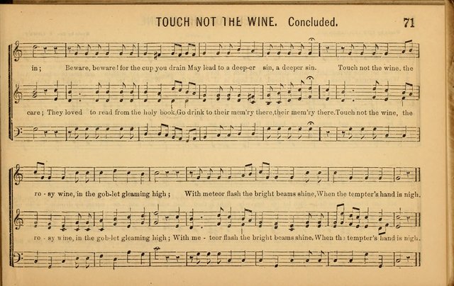 Bugle Notes for the Temperance Army: a collection of songs, quartettes, and glees, adapted to the use of all temperance gatherings, glee clubs, etc. ... page 72