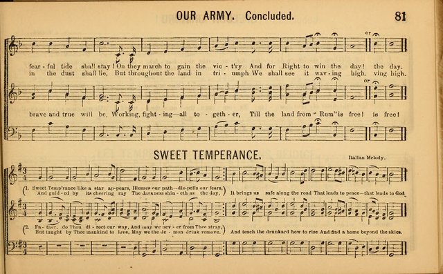 Bugle Notes for the Temperance Army: a collection of songs, quartettes, and glees, adapted to the use of all temperance gatherings, glee clubs, etc. ... page 82