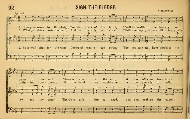 Bugle Notes for the Temperance Army: a collection of songs, quartettes, and glees, adapted to the use of all temperance gatherings, glee clubs, etc. ... page 93