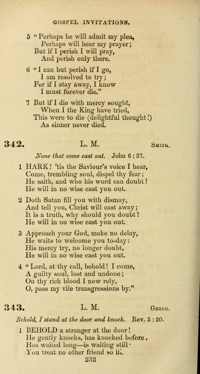 The Baptist Psalmody: a selection of hymns for the worship of God page 232