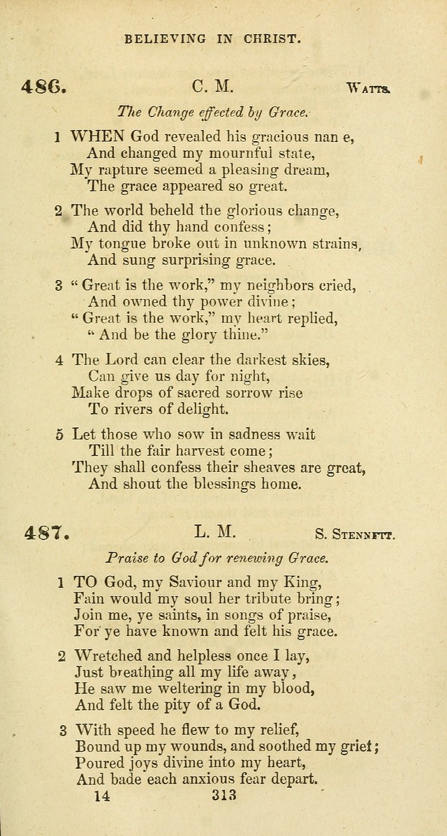 The Baptist Psalmody: a selection of hymns for the worship of God page 313